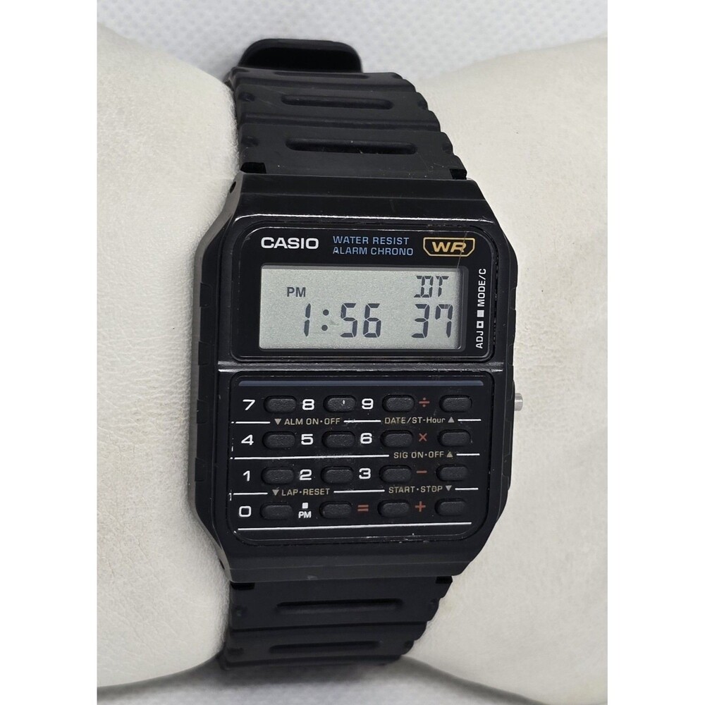 Unisex VTG Casio CA-53W Calculator Digital Alarm Chrono Databank Black Watch 09 - Picture 3 of 9